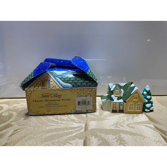 Vtg Department 56 The Snow Village Classic Ornament “Nantucket” Retired 1986 - Picture 7 of 10